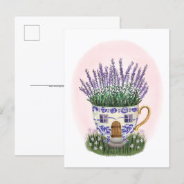 Postal de algodón Lavender Teacup