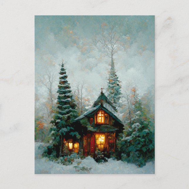 Postal de algodón para Navidades de negocios con l (Anverso)