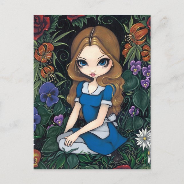 Postal de "Alicia y Flores" (Anverso)