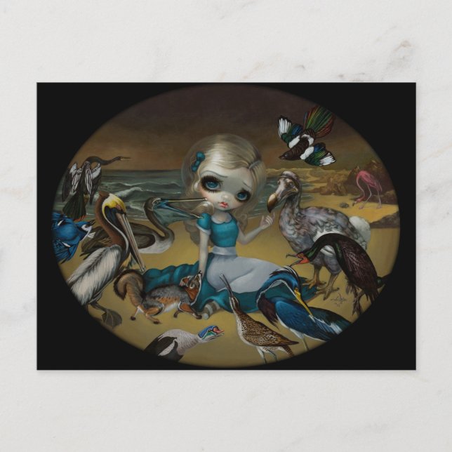 Postal de "Alicia y las Aves Audubónicas" (Anverso)