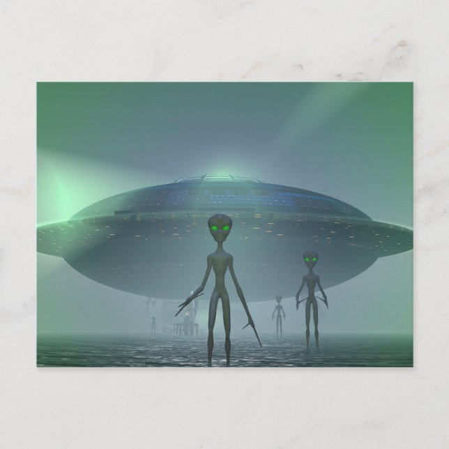 postal de Alien Visitors (Anverso)