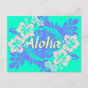 postal de Aloha hibiscus
