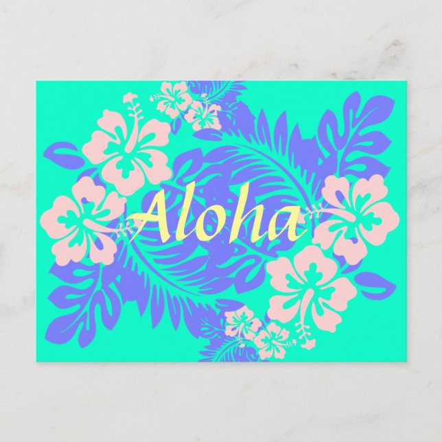 postal de Aloha hibiscus (Anverso)