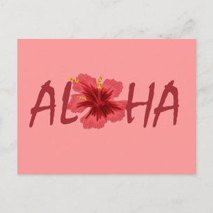 Postal de Aloha hibiscus Hawaii