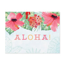 postal de aloha, tarjeta de saludos de aloha