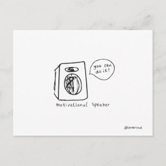 postal de altavoz motivacional