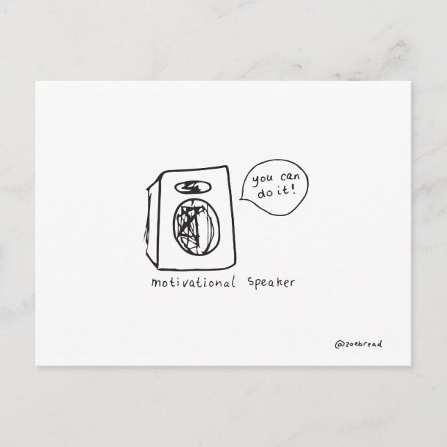postal de altavoz motivacional (Anverso)