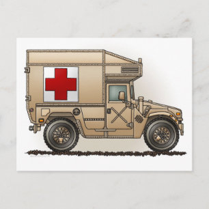 Postal de ambulancia de Hummer militar