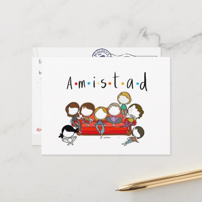 Postal de amistad para san valentin (Anverso/Reverso In Situ)