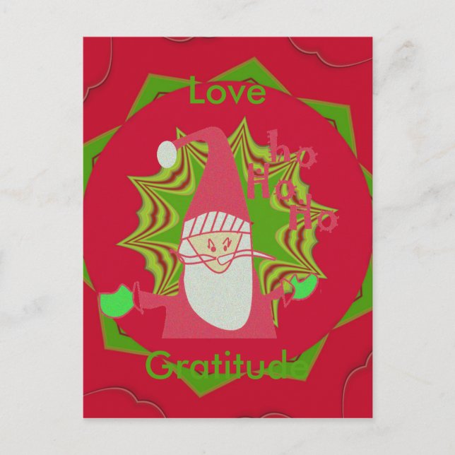 Postal de Amo y Gratitud Santa Hohoho! (Anverso)