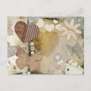 postal de amor de papel
