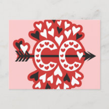 Postal de amor de travesía de país transversal