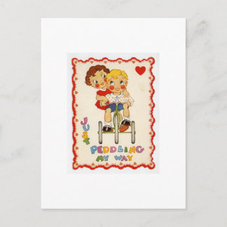 postal de amor de vintage