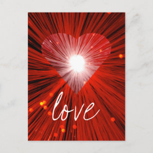 Postal de 'amor' del corazón rojo