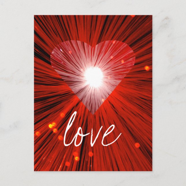 Postal de 'amor' del corazón rojo (Anverso)