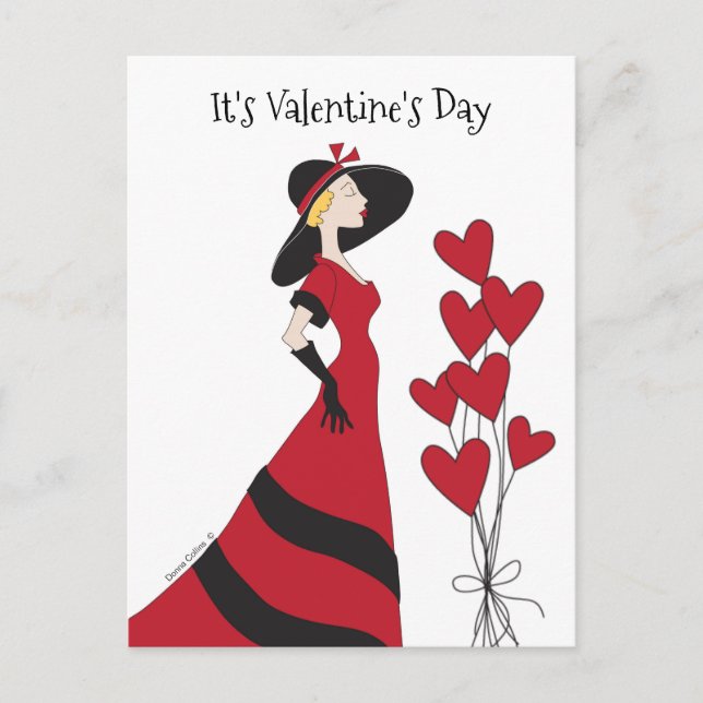 Postal de amor el día de San Valentín (Anverso)