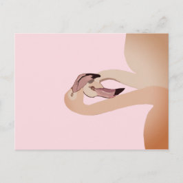 Postal de amor Flamingo Rosa