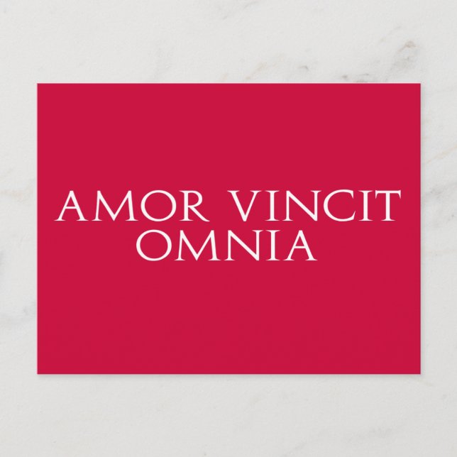 Postal de Amor Vincit Omnia (Anverso)