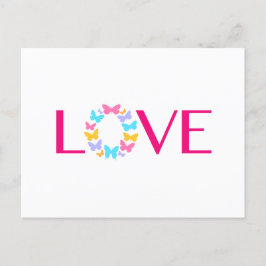 Postal de amor y mariposas