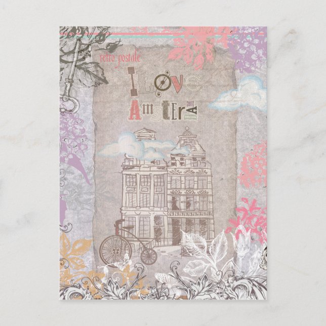 Postal de Amsterdam de Vintage (Anverso)