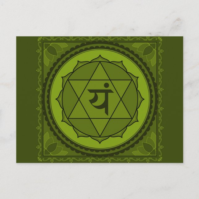 Postal de anahata o chakra del corazón (Anverso)