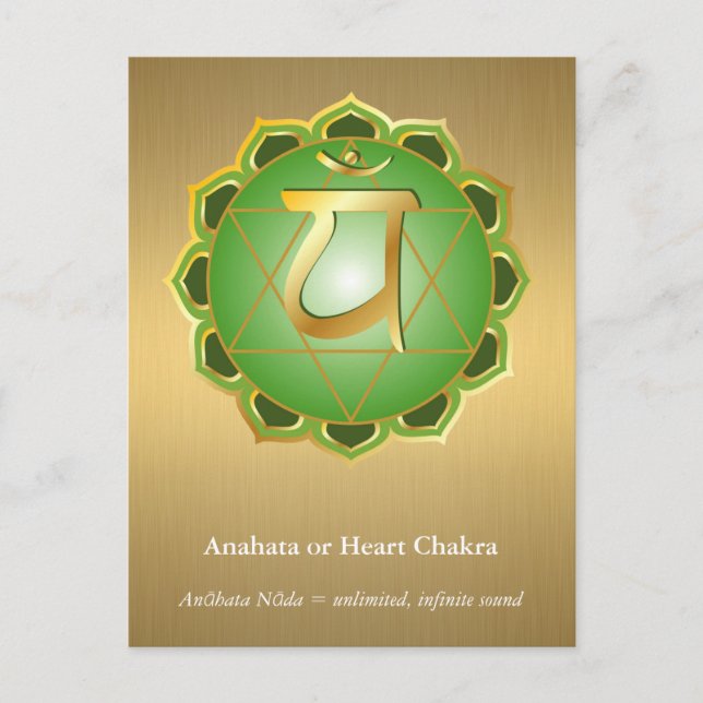 Postal de Anahata o Heart Chakra (Anverso)