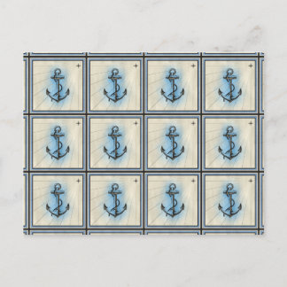 postal de anclaje de barco náutico