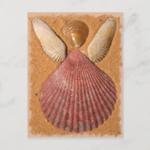 Postal de ángel de playa