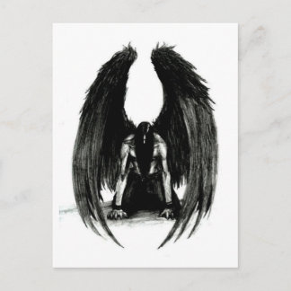 Postal de ángel negro