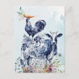 Postal de animales de granja de gran belleza