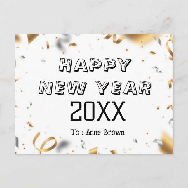 Postal de Año Nuevo (Anverso)