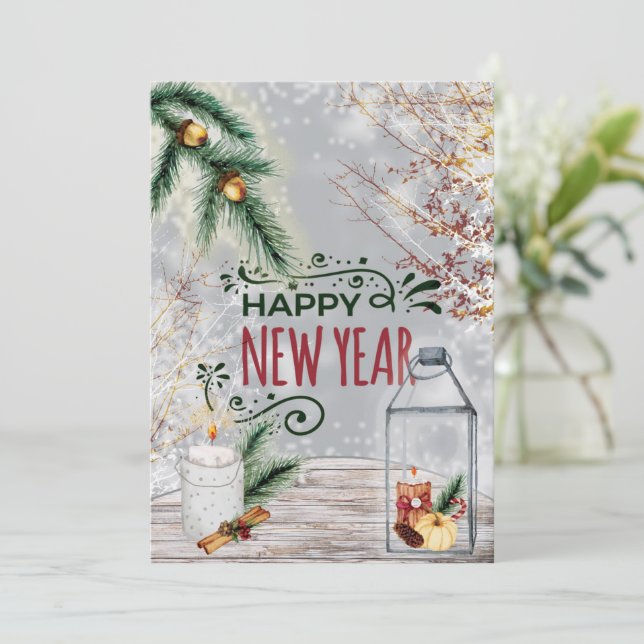 postal de Año Nuevo (Anverso de pie)