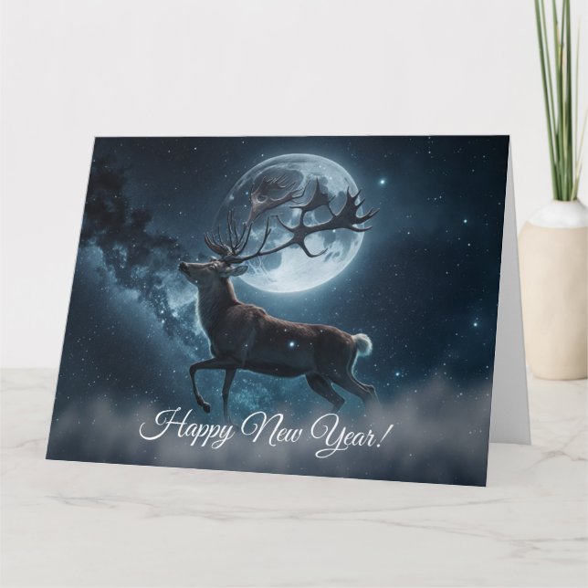 Postal de Año Nuevo feliz (Anverso)