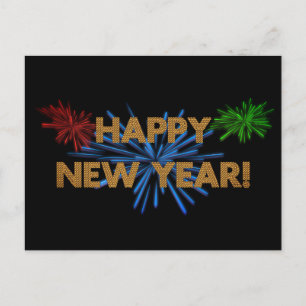 postal de Año Nuevo feliz