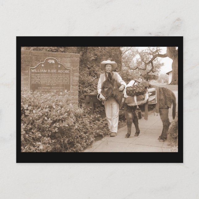 Postal de antaño del burro (Anverso)