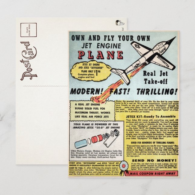 Postal de anuncio de avituallamiento de vintage (Anverso / Reverso)