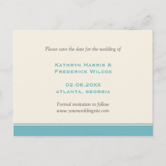 Postal de anuncio de boda personalizada con borde