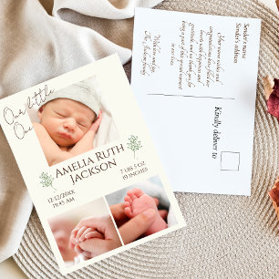 Postal de anuncio de nacimiento "Conoce a nuestro