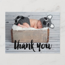 Postal de anuncio de nacimiento de bebé y gracias