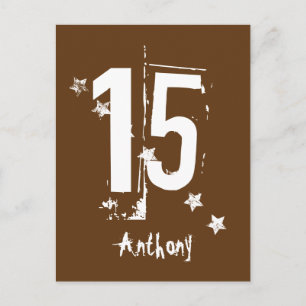 Postal De Anuncios 15.º Cumpleaños Adolescente Salven las Estrellas d