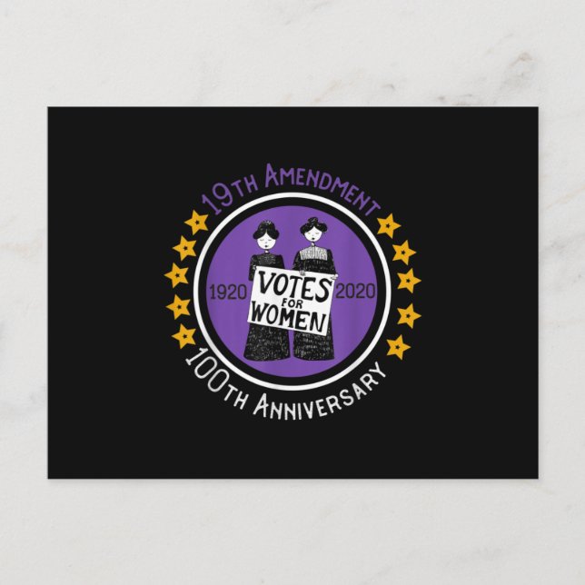 Postal De Anuncios 19th Amendment XIX Suffragette 100 yrs Anniversary (Anverso)