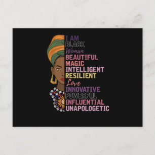 Postal De Anuncios 1 Regalo de mujeres africanas Soy una mujer negra