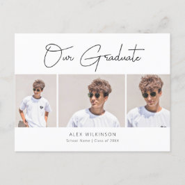 Postal De Anuncios 2022 Caligrafía minimalista moderna 3 foto graduad