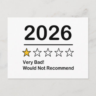 Postal De Anuncios 2026 una estrella calificación muy mal año