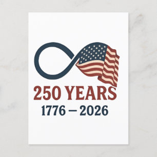Postal De Anuncios 250 Aniversario 1776-2026 Estados Unidos Patriótic