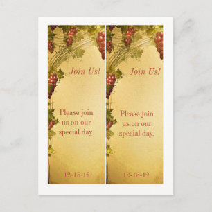 Postal De Anuncios 2 Boda de viñedo Guardar marcador de fecha