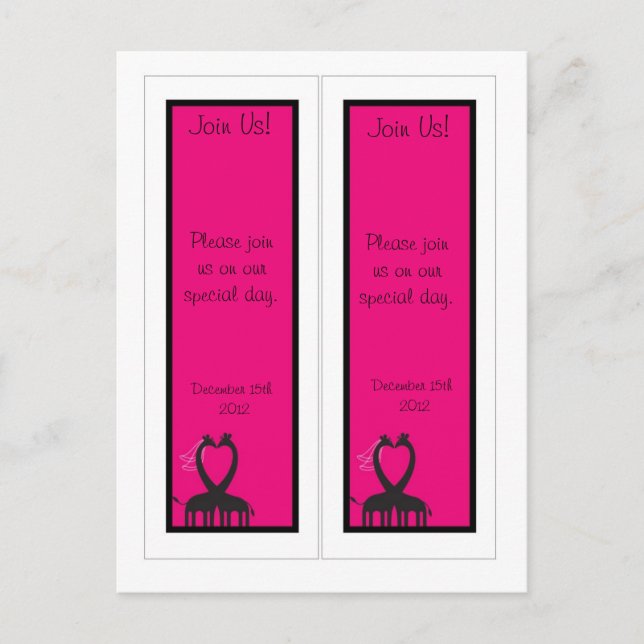 Postal De Anuncios 2 Marcapáginas de reserva de fecha del corazón de  (Anverso)