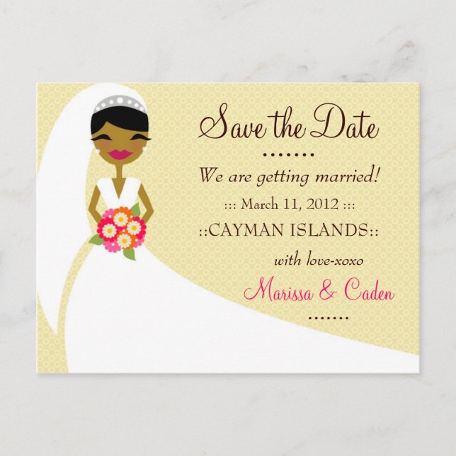 Postal De Anuncios 311-Peinado SAVE THE DATE AFROAMERICANO (Anverso)