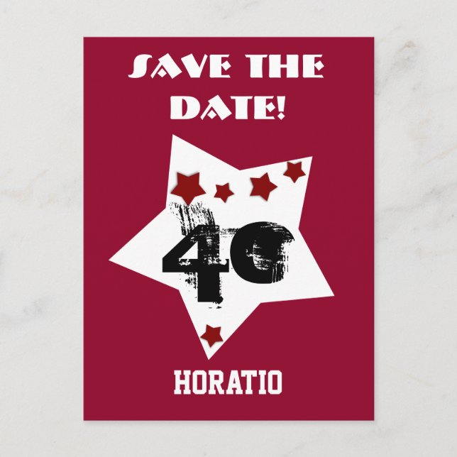 Postal De Anuncios 40.ª Festividad de las Estrellas de Cumpleaños NEG (Anverso)