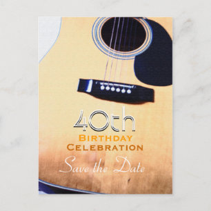 Postal De Anuncios 40.a reserva del cumpleaños de la guitarra popular